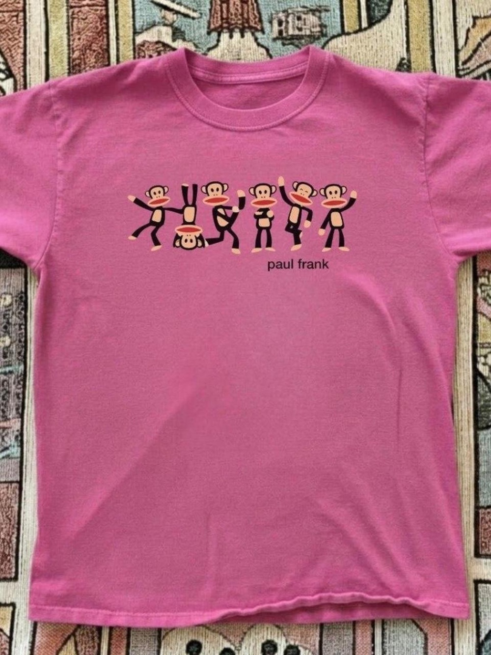 Gildan Pink Paul Frank Monkey Graphic Tee